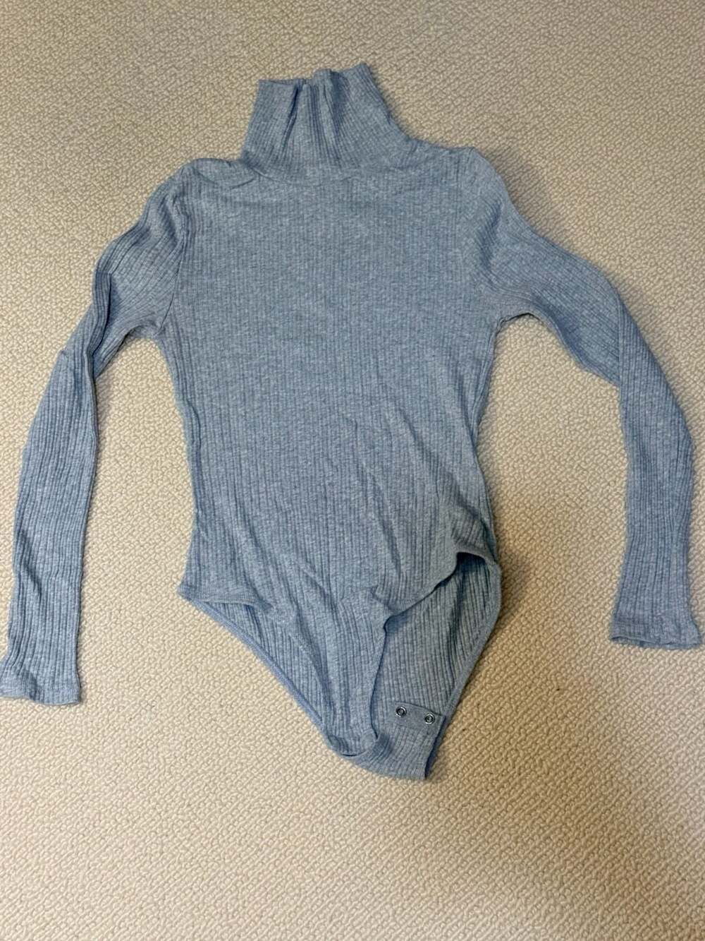Ambiance Ribbed Turtleneck Long Sleeve Bodysuit
